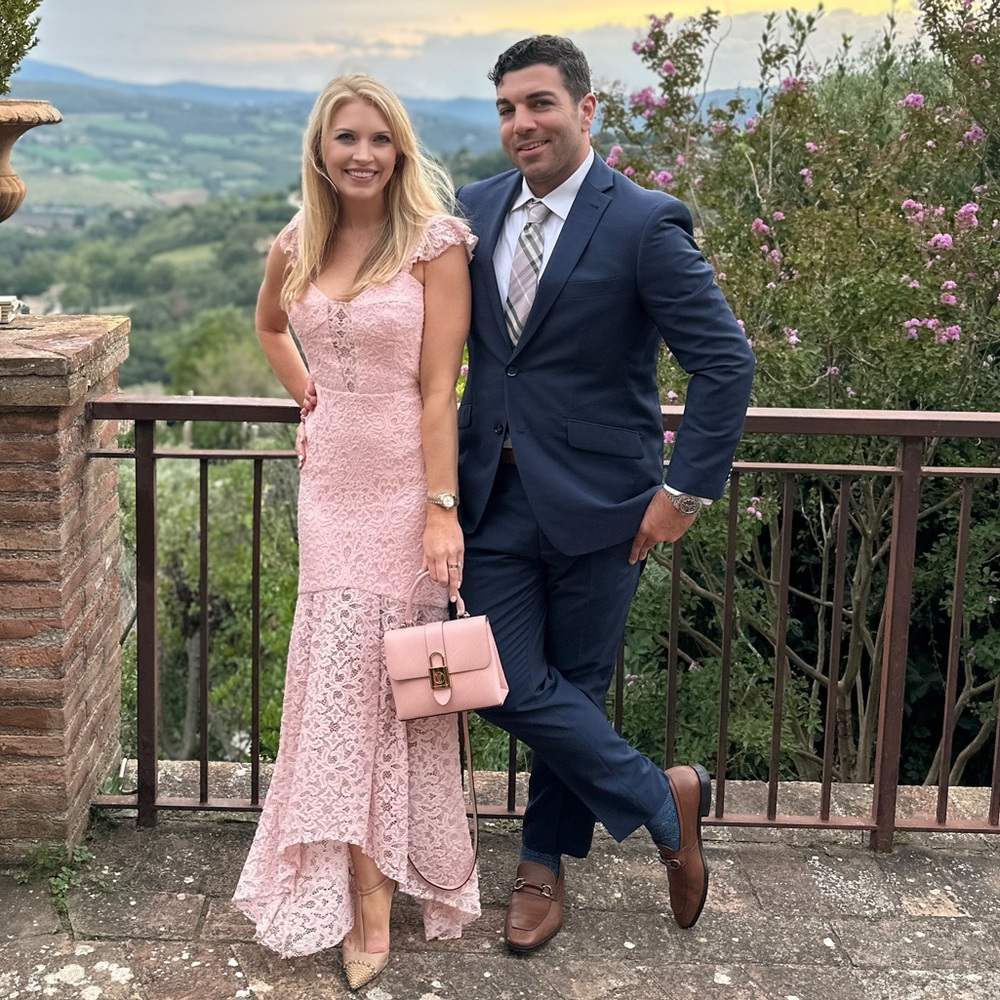 Milly Melissa Pink Lace Maxi Dress